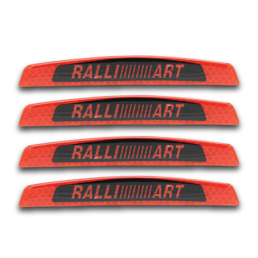 RALLY ART HONEYCOMBE DOOR GUARD REFLECTORS 4 PIECE RED-RFTDGHCRR