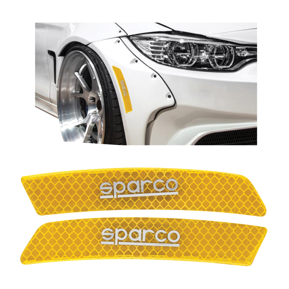 SPARCO HONEYCOMBE BUMPER REFLECTORS YELLOW 2 PIECE SET-RFTBPSPAY