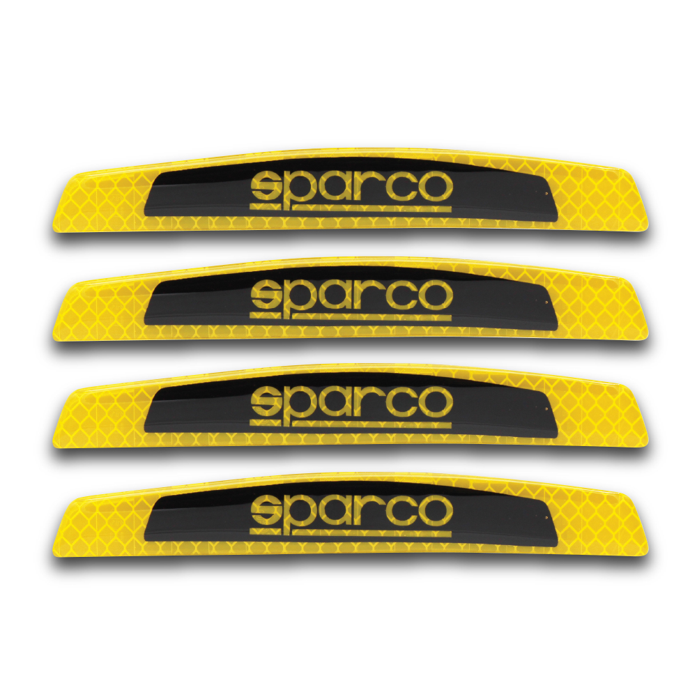 SPARCO HONEYCOMBE DOOR GUARD REFLECTORS 4 PIECE YELLOW-RFTDGHCSP