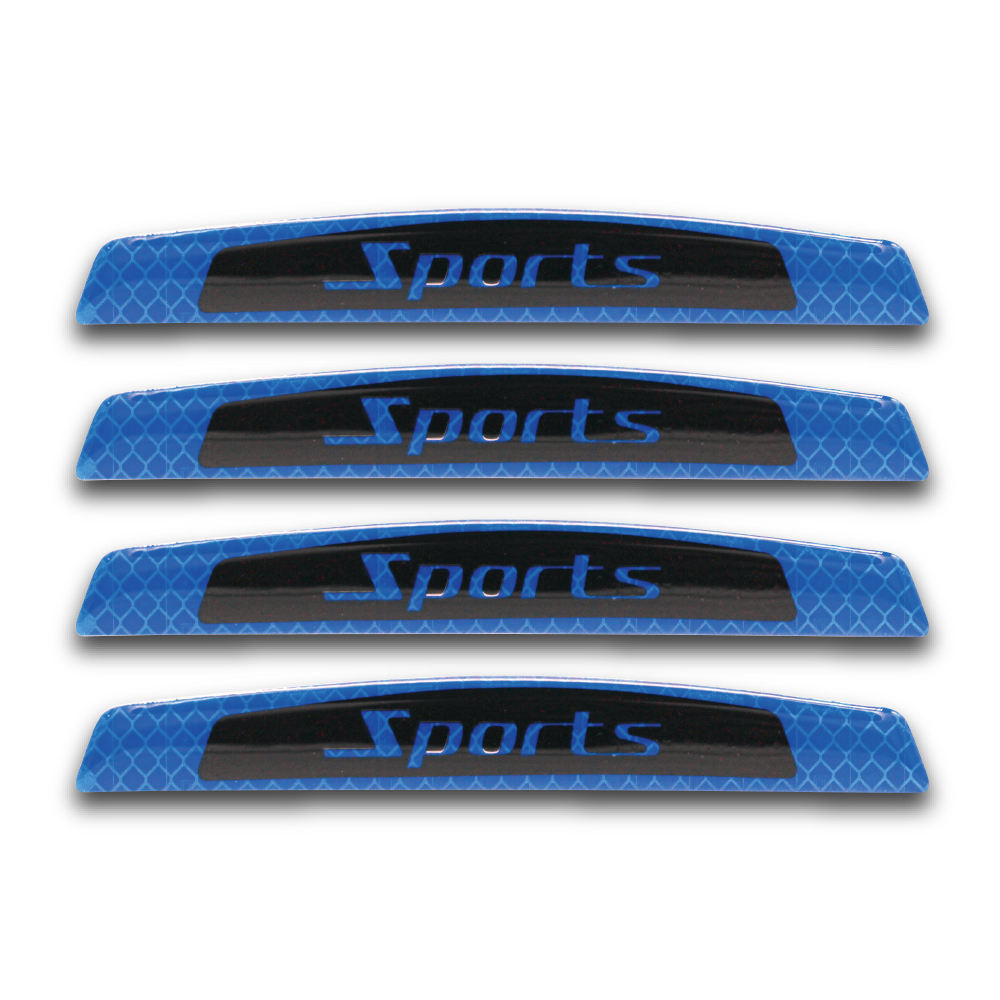 SPORTS HONEYCOMBE DOOR GUARD REFLECTORS 4 PIECE BLUE-RFTDGHCSPT