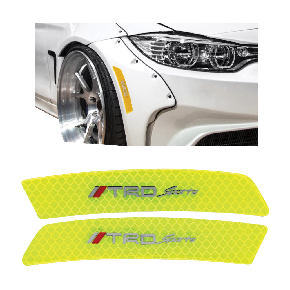 TRD BUMPER REFLECTORS IN YELLOW 2 PIECE SET-RFTBPTRDY