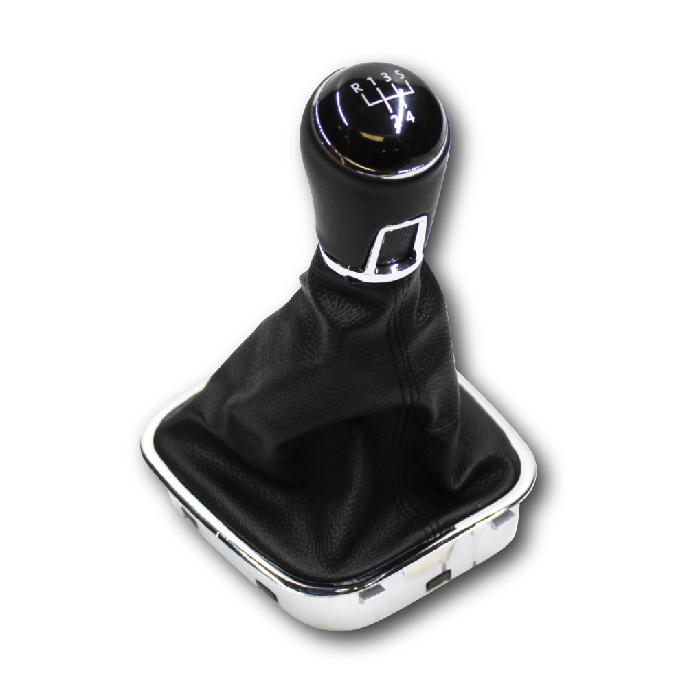 POLO 6C 5 SPEED CHROME INSERT GEAR KNOB WITH BOOT-GEARBOOT6CH