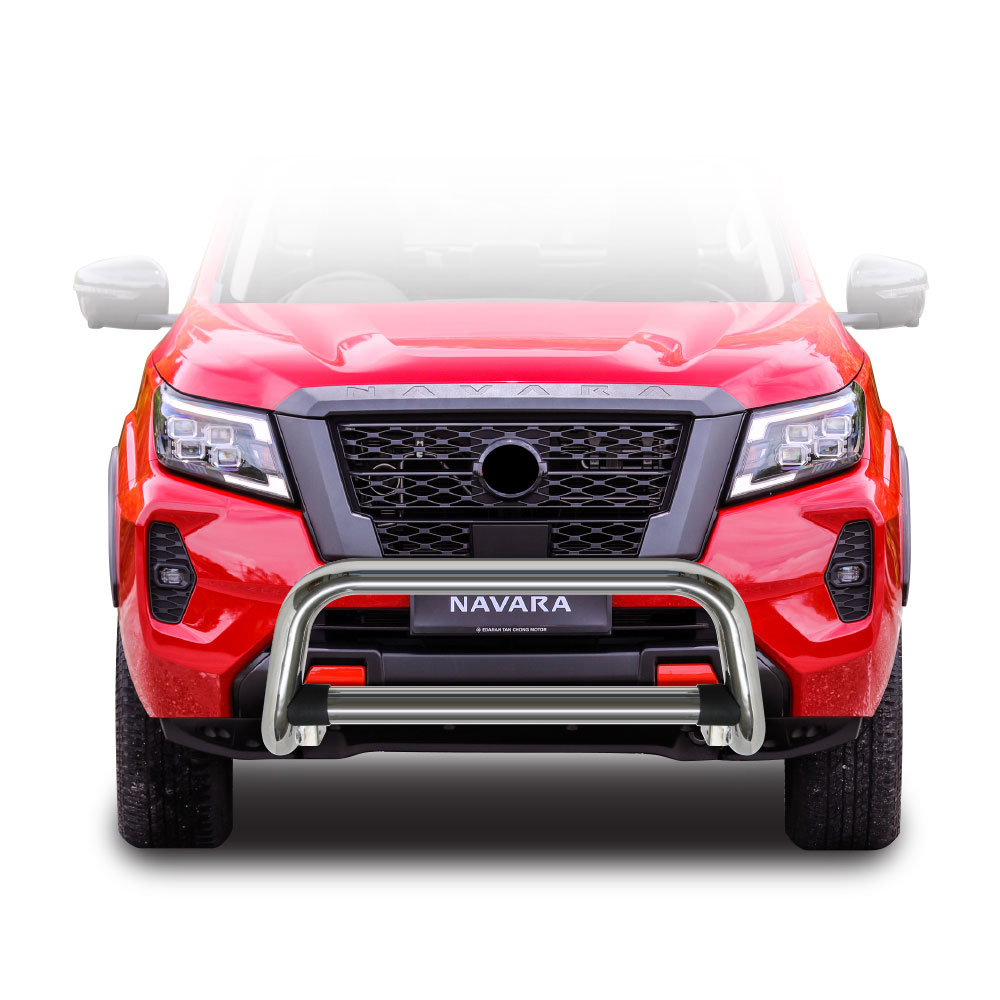 NAVARA 2021+ PRO 4X AW 3 INCH NUDGE BAR CHROME-NBBKANAV21