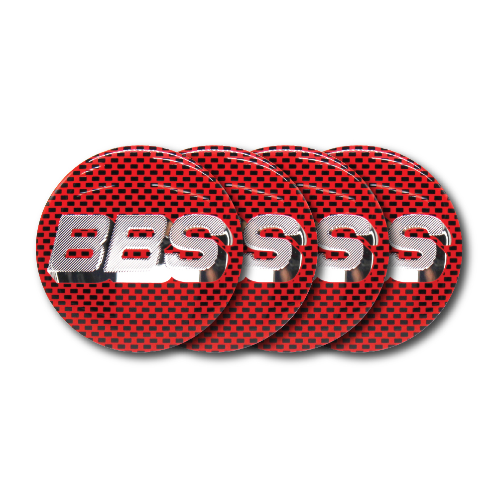 BBS RED CHECKERED CENTER CAP DECALS 65mm-DECAL2