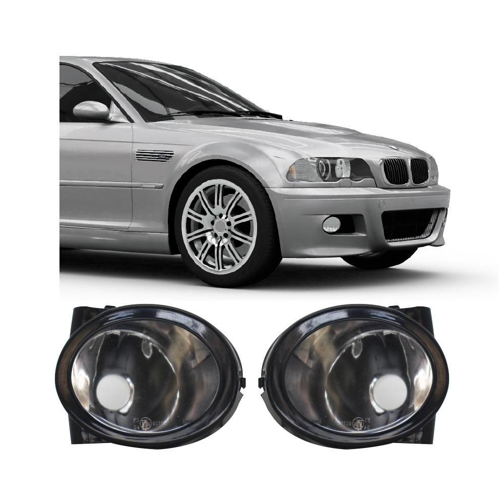 BMW E46 M3 OVAL FOG LIGHTS WITH HOLDERS-SLBME46S