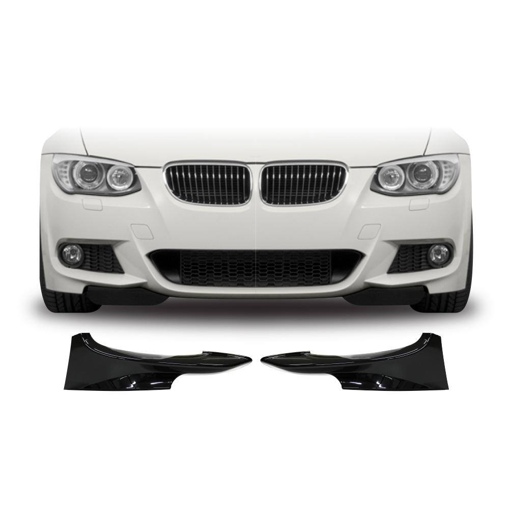 BMW E92 2009+ FRONT SPLITTERS GLOSS BLACK-BMWE92FSH09