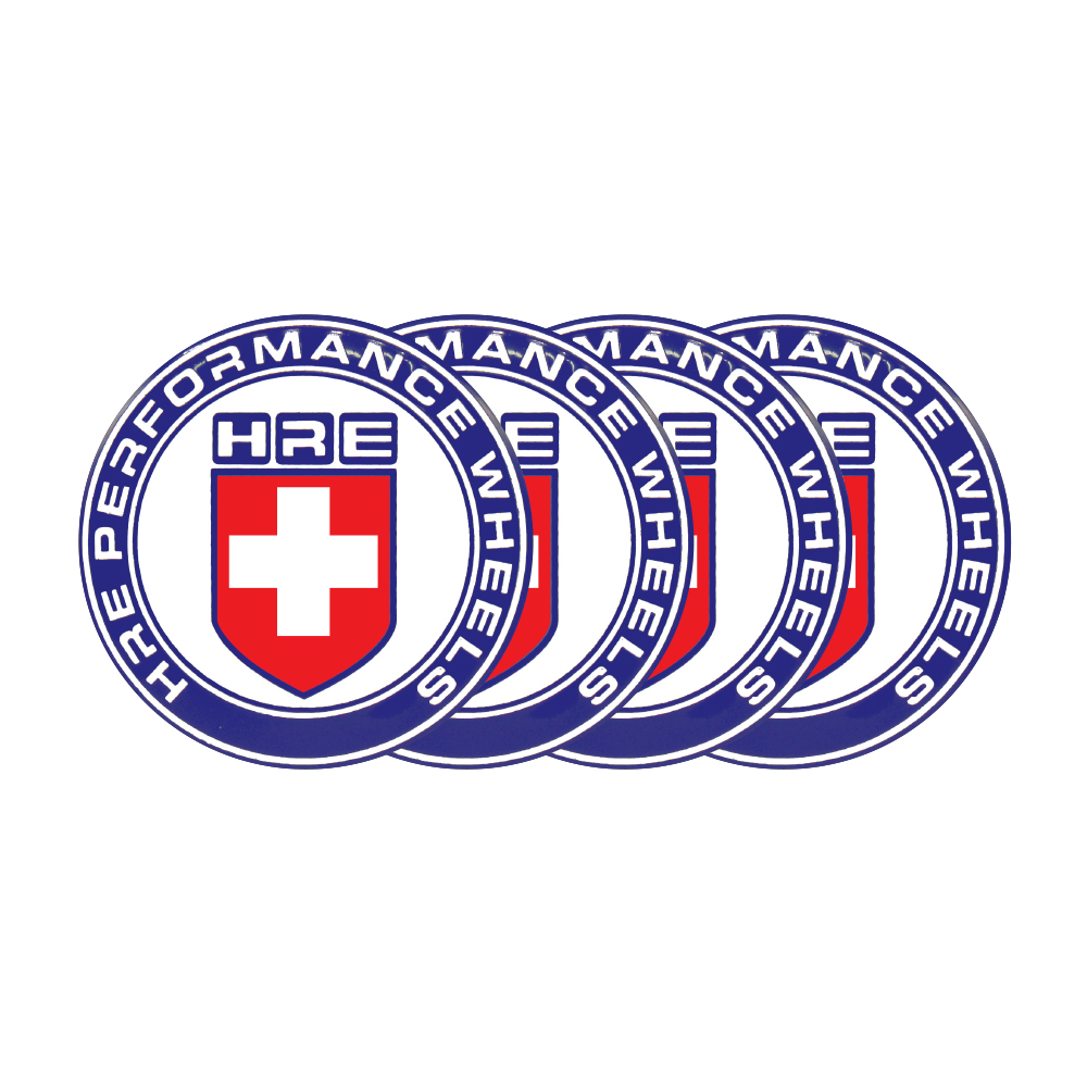 HRE RED & BLUE CENTER CAP DECALS 65mm-DECAL2