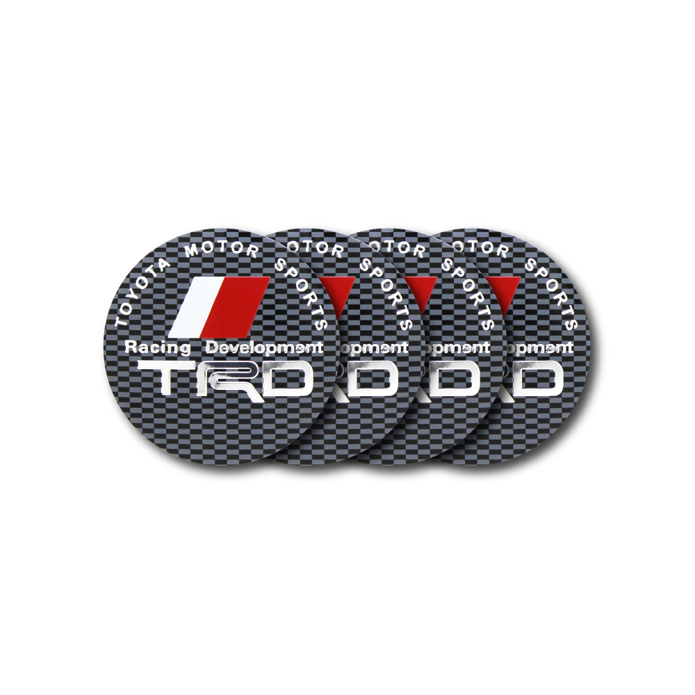 TRD CHECKERED CENTER CAP DECALS 56mm-DECAL1