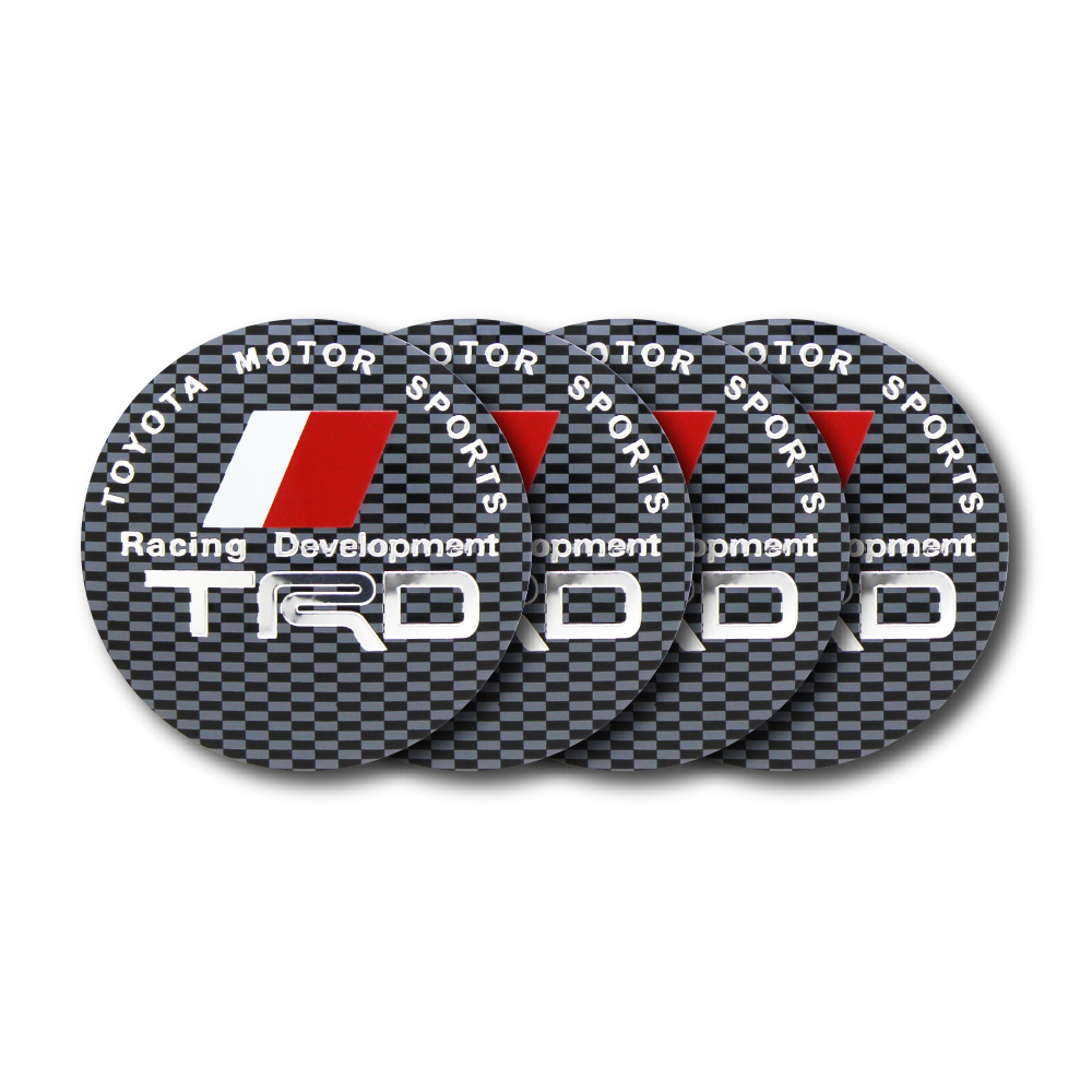 TRD CHECKERED CENTER CAP DECALS 65mm-DECAL2