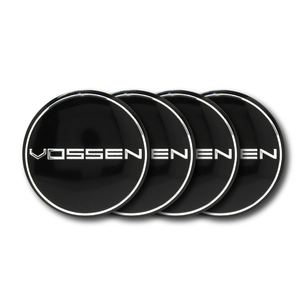 VOSSEN GLOSS BLACK & SILVER CENTER CAP DECALS 65mm-DECAL2