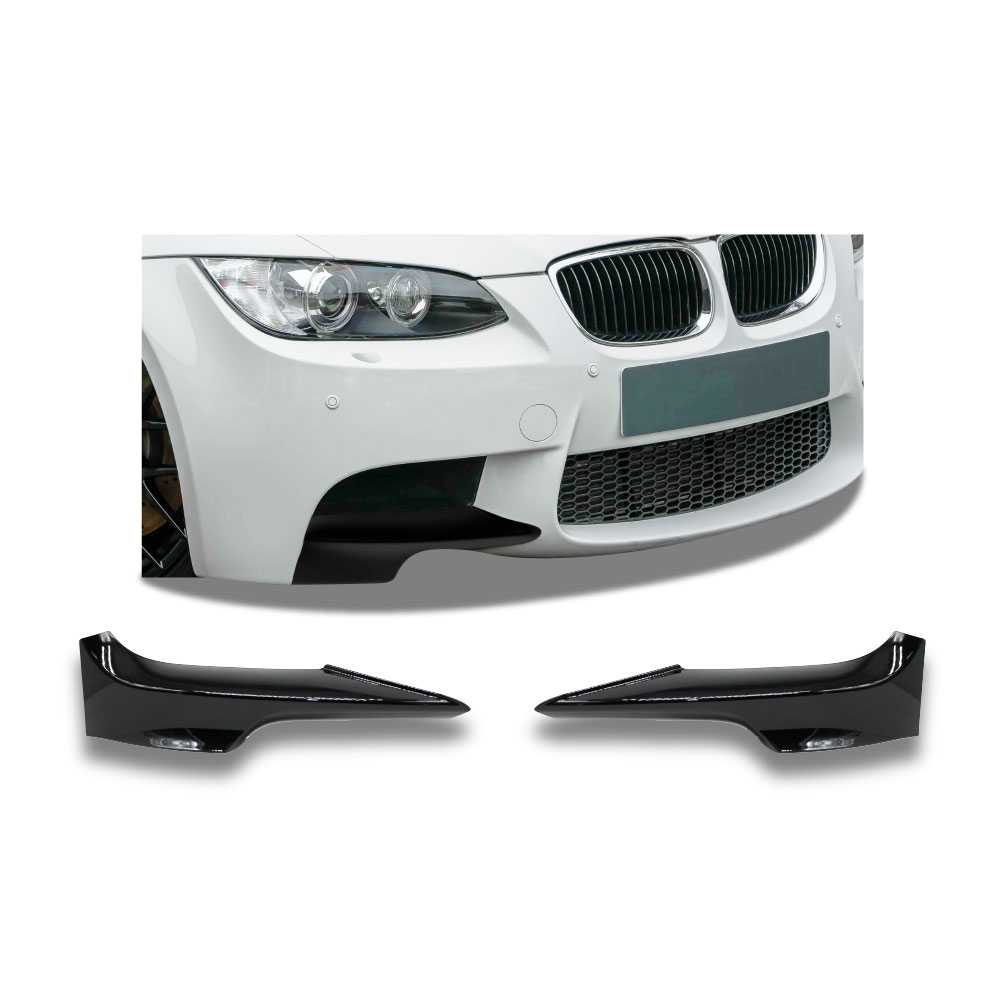 BMW E92 2005+ FRONT SPILTTERS GLOSS BLACK-BMWE92FSH06