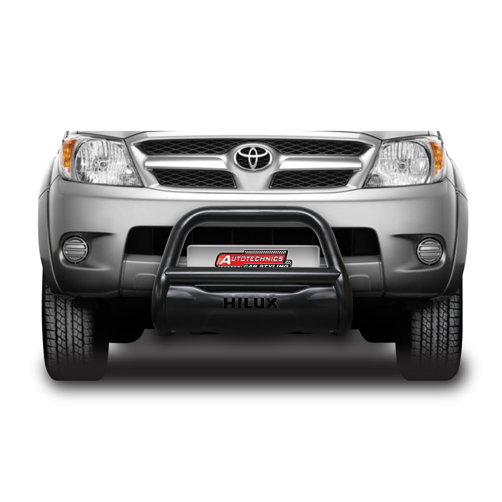 HILUX 05-2012 B GRADE BLACK NUDGE BAR WITH SKID PLATE WITH HILUX INSCRIPTION-NBBTY0512BK