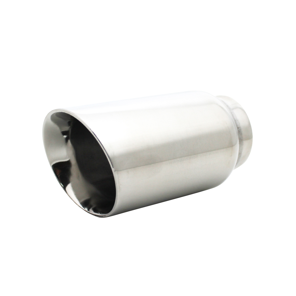 SINGLE TAILPIPE TIP SLANT STYLE 63mm FRONT & 51mm REAR STAINLESS STEEL-TPA63CO