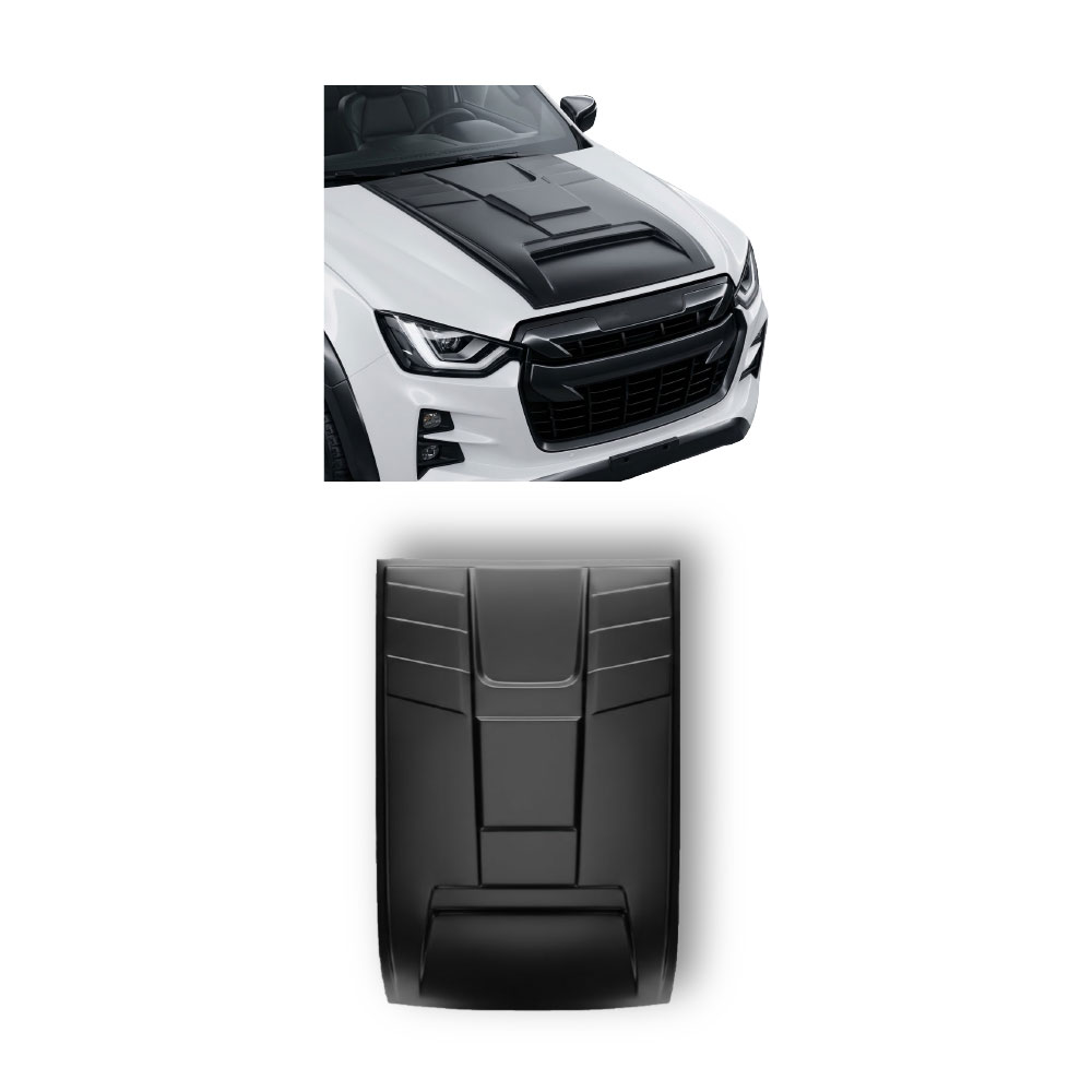 ISUZU 2022+ DMAX BIG BONNET SCOOP BLACK-D9-IZ2020BS