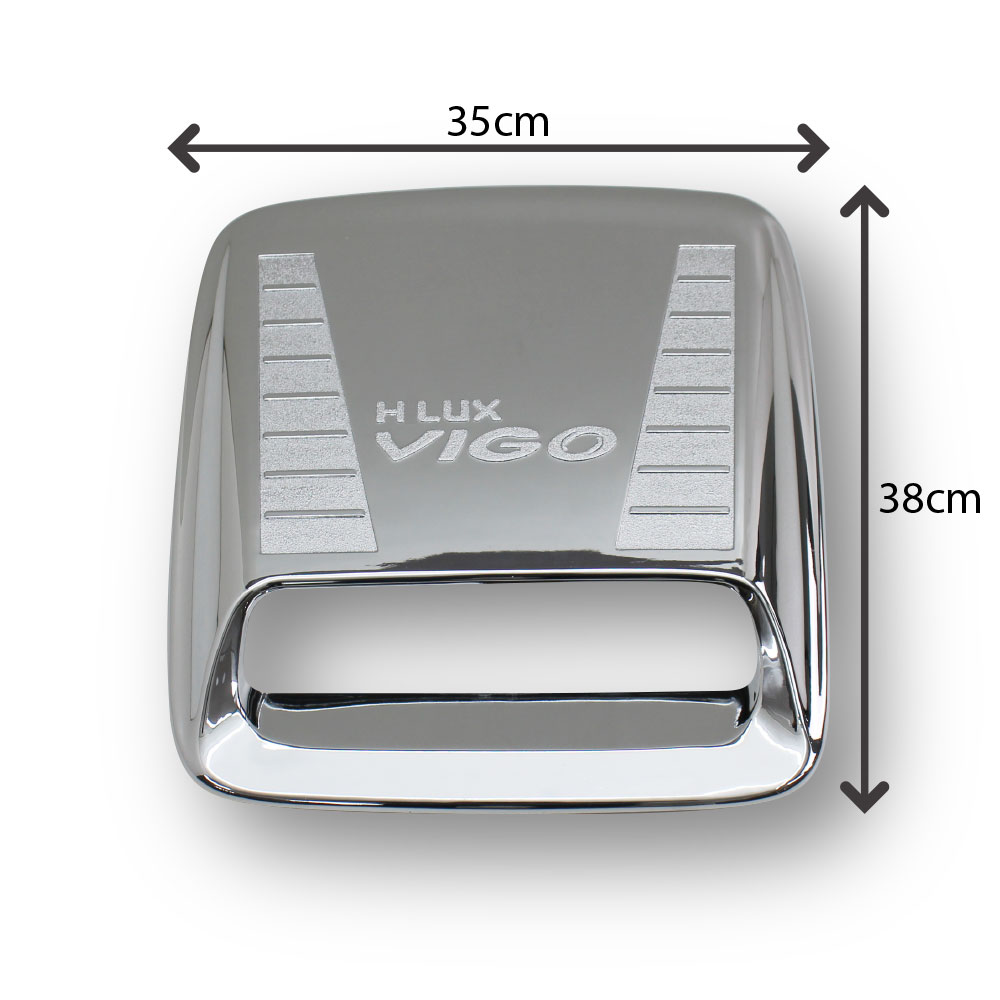 HILUX 2005-2014 SMALL BONNET VENT 35 X 38CM CHROME-D9-HL05C18