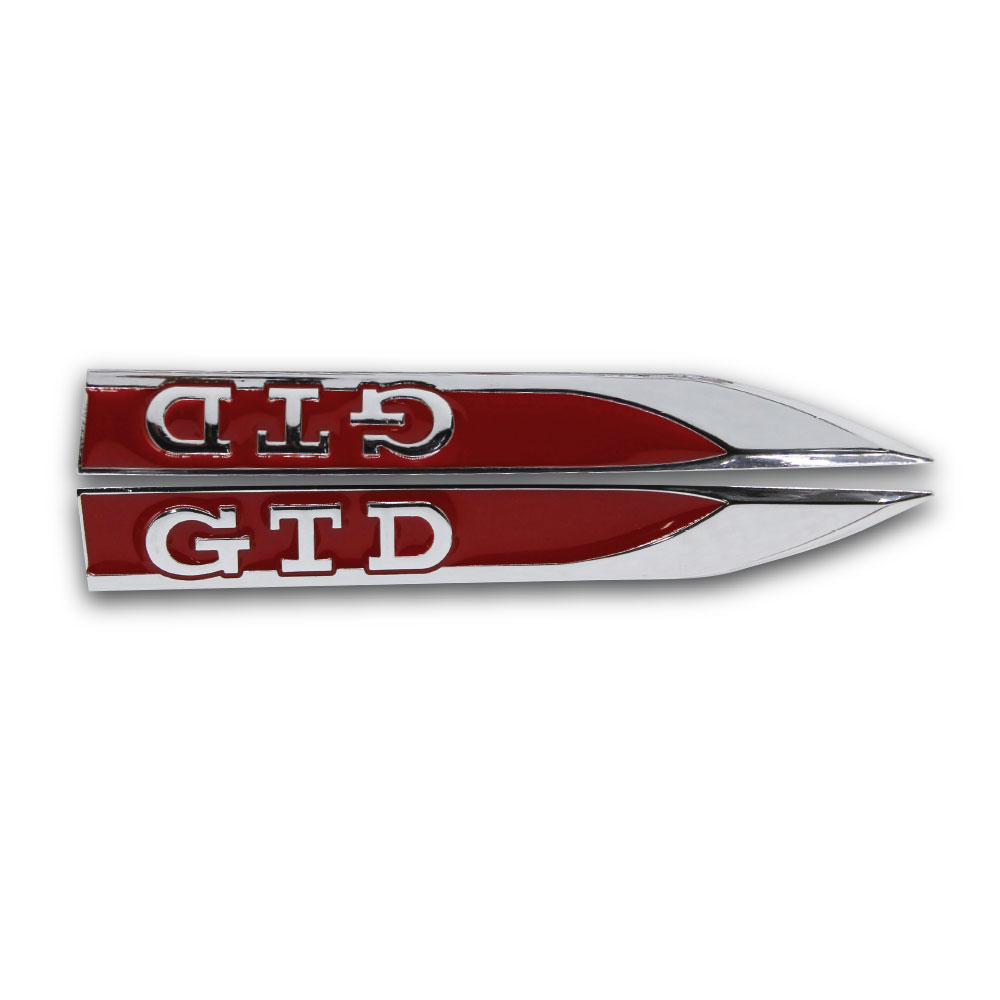 VW GTD FENDER ARROW RED AND CHROME-CHR-GTDR