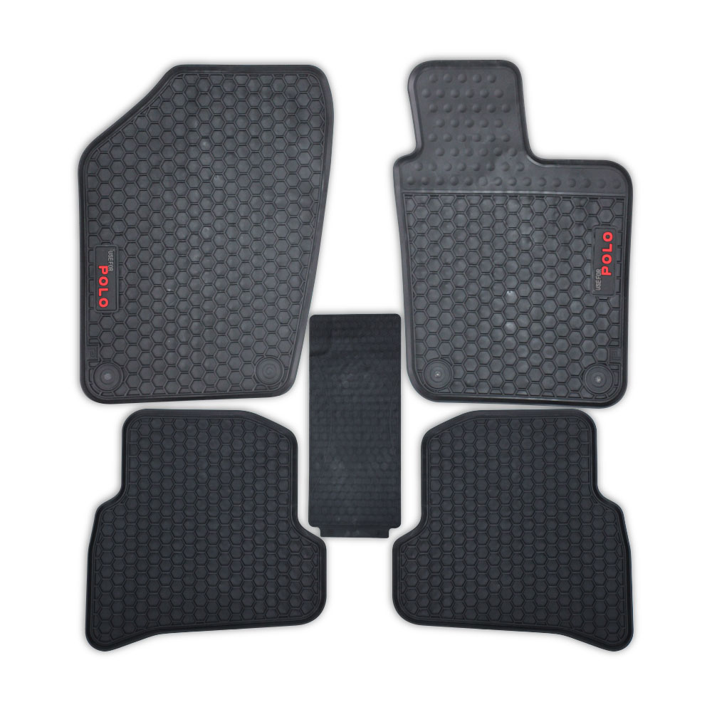 POLO 6 2010+ LATEX MATS RED LETTERING 5 PIECE SET-MATSLPOLO6NEW