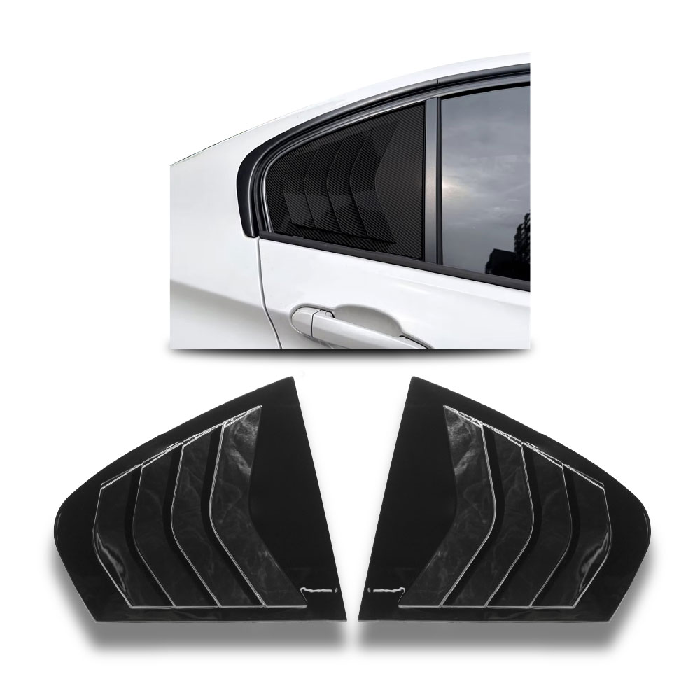 BMW F30 SLANT STYLE QUARTER GLASS WINDOW LOUVERS GLOSS BLACK-LOUVREBMWF30SL