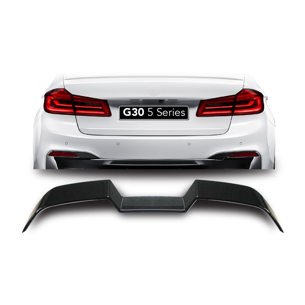 BMW G30 V WING BOOT SPOILER GLOSS BLACK-BMWG30BSPV