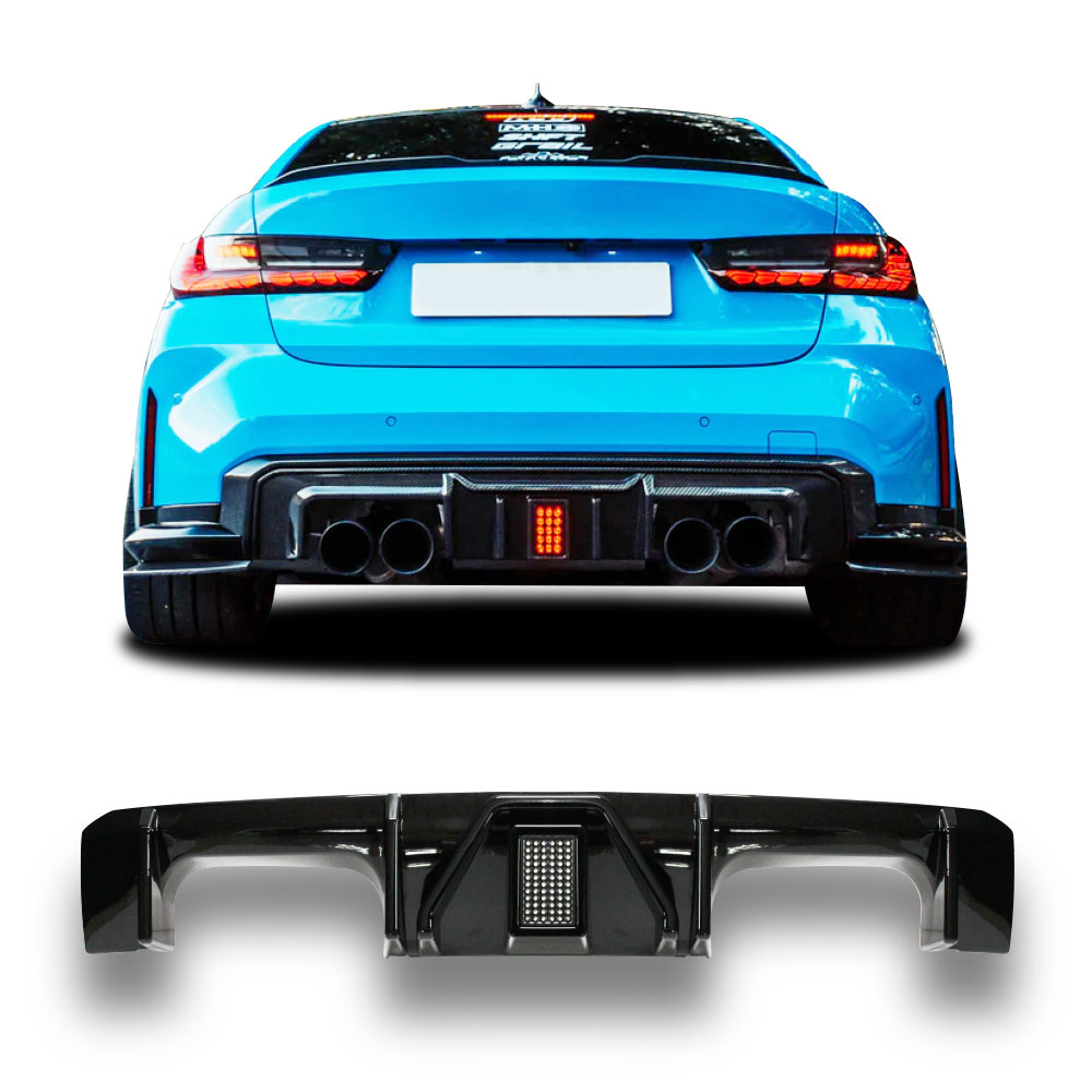 BMW G80/G82/G83 LED REAR DIFFUSER GLOSS BLACK-BMWG80DIFF