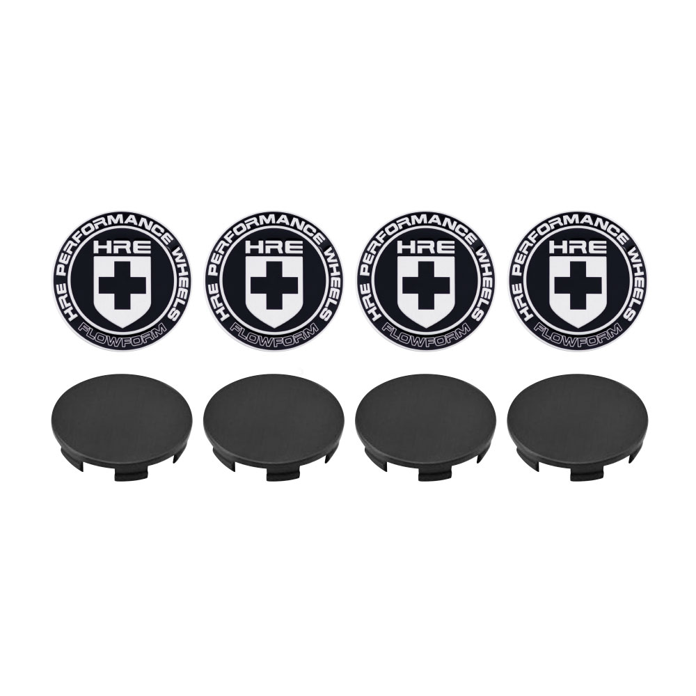 HRE BLACK 65MM CENTER CAP COMBO DEAL-DECAL65HREBK-COMBODEAL