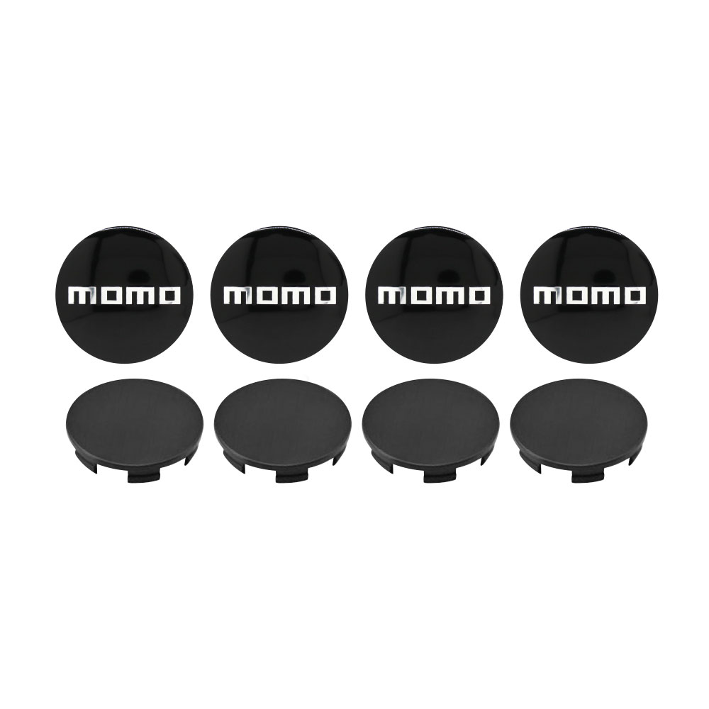 MOMO BLACK 65MM CENTER CAP COMBO DEAL-DECAL65MOMOBK-COMBODEAL