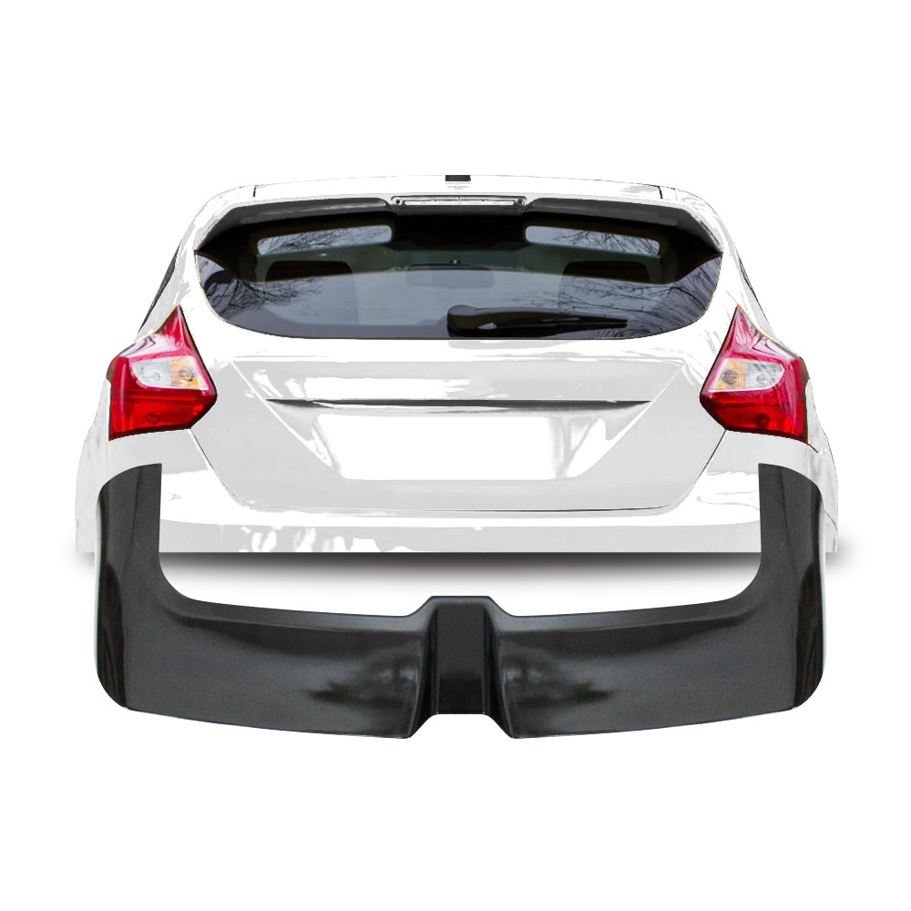 SUITABLE TO FIT FORD FOCUS 2012+ OETTINGER STYLE ROOF SPOILER GLOSS BLACK-BSPFDFOCOETT