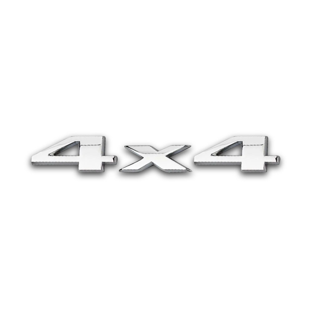 4X4 CHROME STICK ON BADGE 140X20MM-CHR-4X4