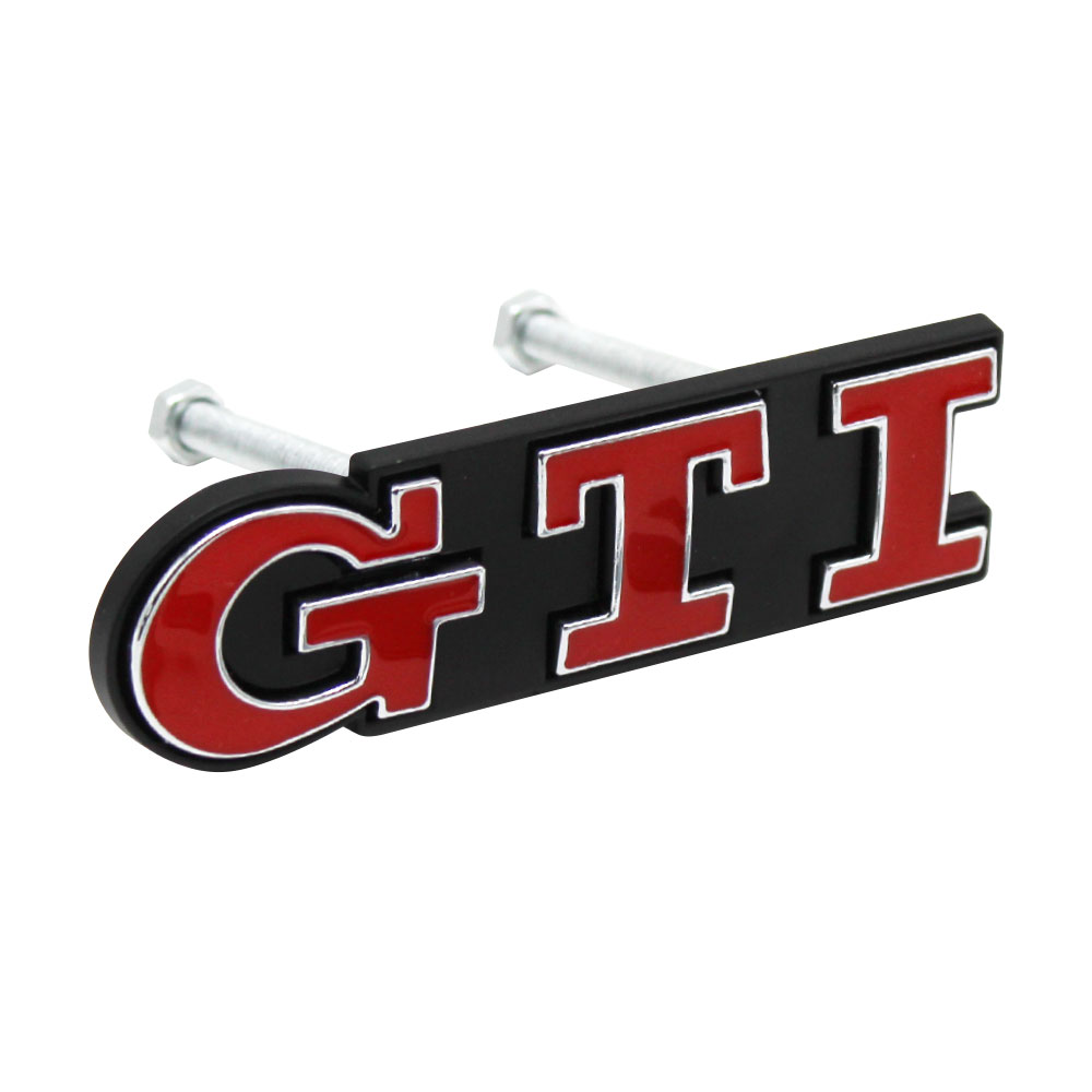 GTI RED BOLT ON GRILL BADGE-CHR-GTIBL3