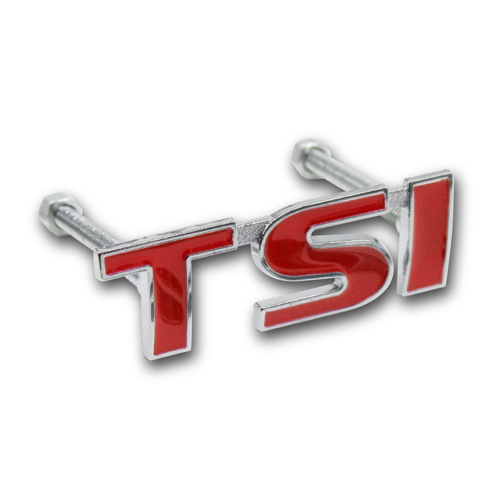 TSI RED & CHROME BOLT ON BADGE-CHR-TSIB