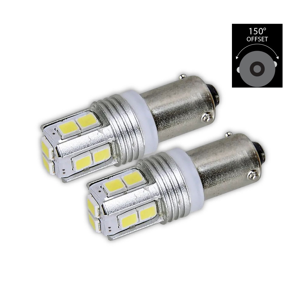 10 SMD CANBUS PARK LIGHT BULBS 150 DEGREE OFFSET SUITABLE TO FIT BMW F30-T10-BA9SF30