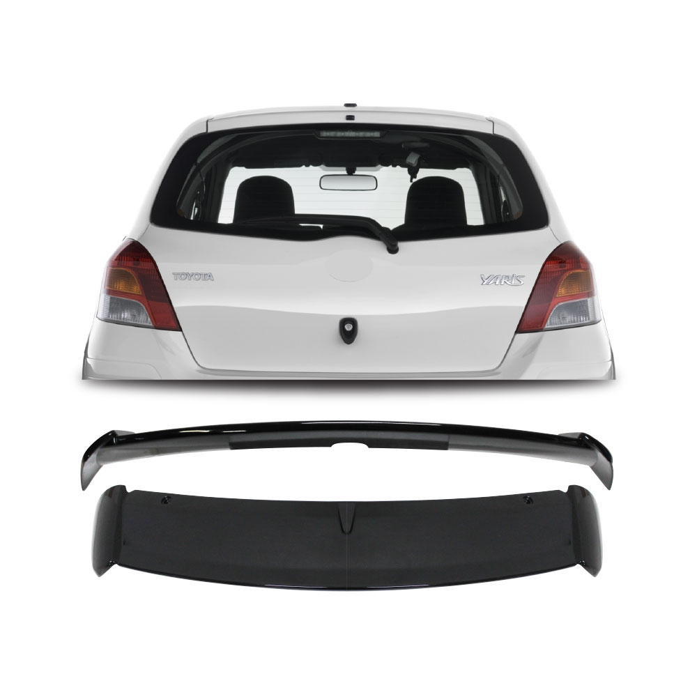 YARIS HATCH 2006+ BROAD ROOF SPOILER GLOSS BLACK-BSP1YARIS06B