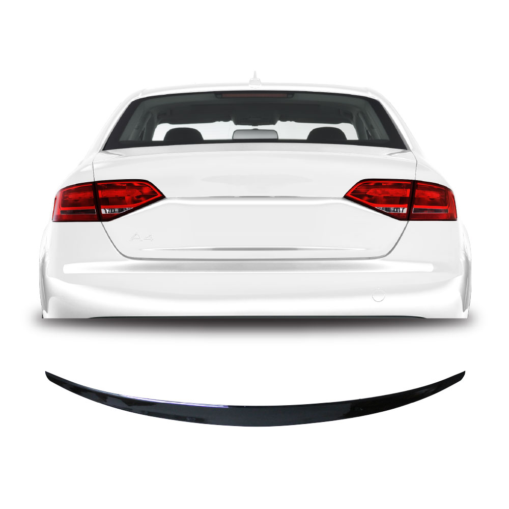 AUDI A4 2008-2016 B8 OE STYLE BOOT SPOILER GLOSS BLACK-BSPAUDA4B8OE