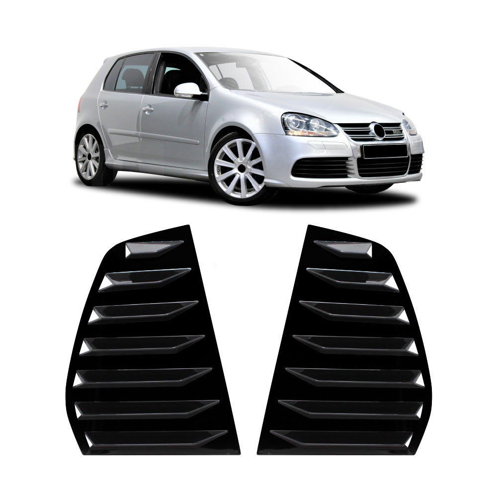 GOLF 5 WINDOW LOUVERS GLOSS BLACK-GOLF5LOUVRE