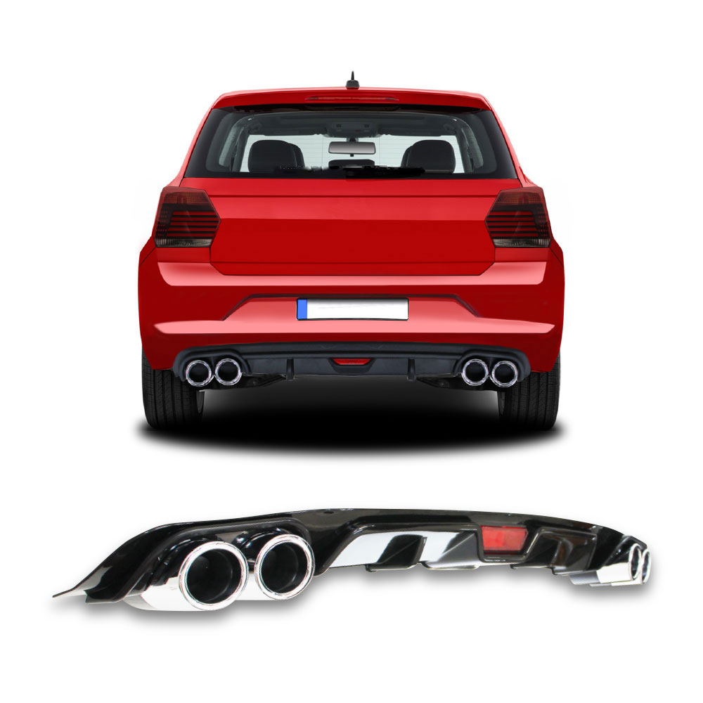 UNIVERSAL 4 PIPE REAR DIFFUSER BLACK 118CM-DIFFUNIBLK