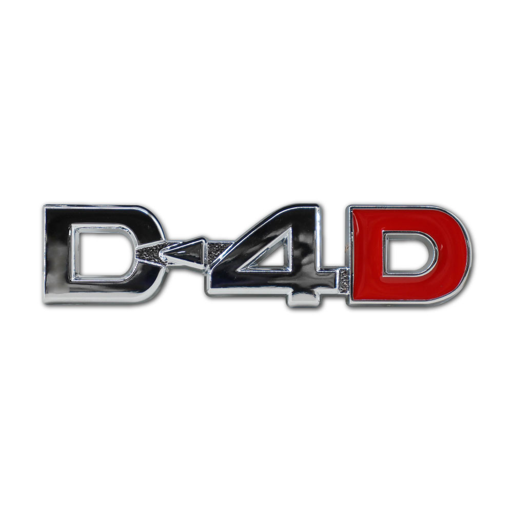 D4D STICK ON BADGE CHROME AND RED-CHR-TOY2