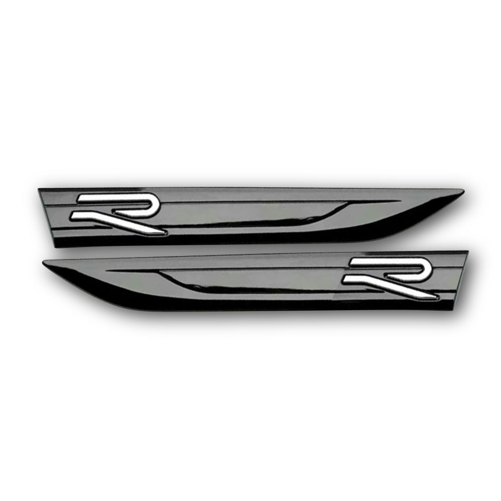 GOLF 8 R LOGO FENDER ARROW BLACK AND WHITE-CHR-RFS