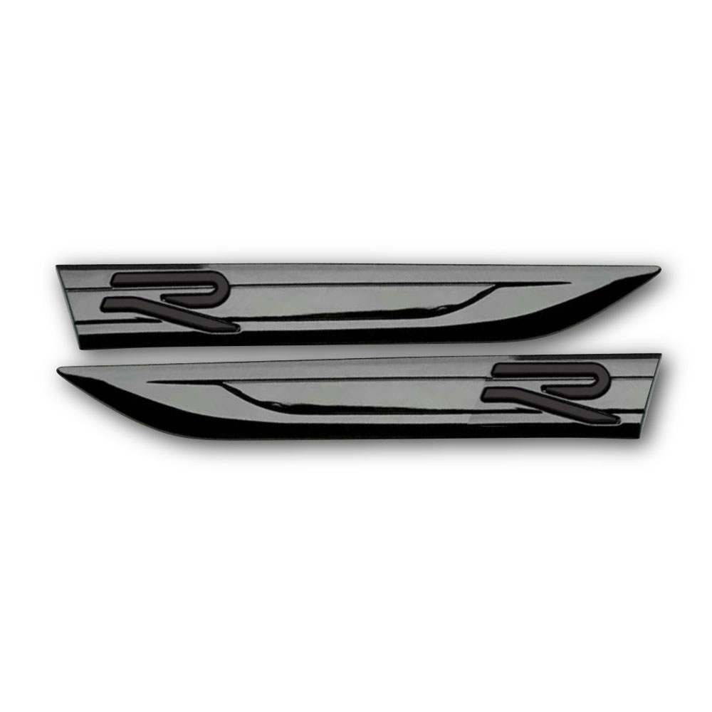 GOLF 8 STYLE R LOGO FENDER ARROW BLACK-CHR-RFB