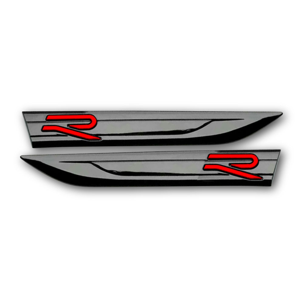 GOLF 8 STYLE R LOGO FENDER ARROWS BLACK AND RED-CHR-RFR