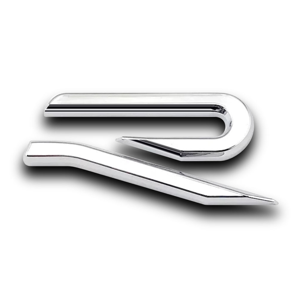 GOLF 8 STYLE R LOGO STICK ON BOOT BADGE SILVER-CHR-RBS