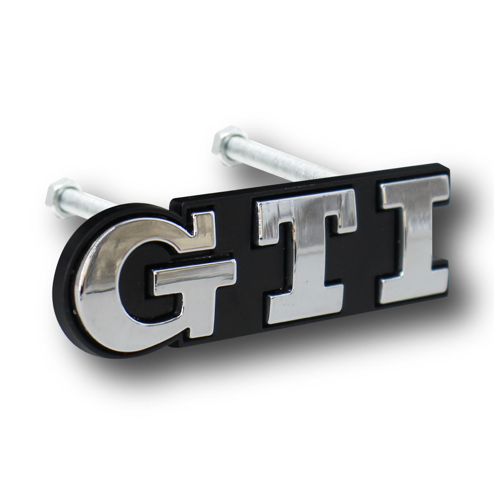 GTI BOLT ON BADGE BLACK AND CHROME-CHR-GTIBL2