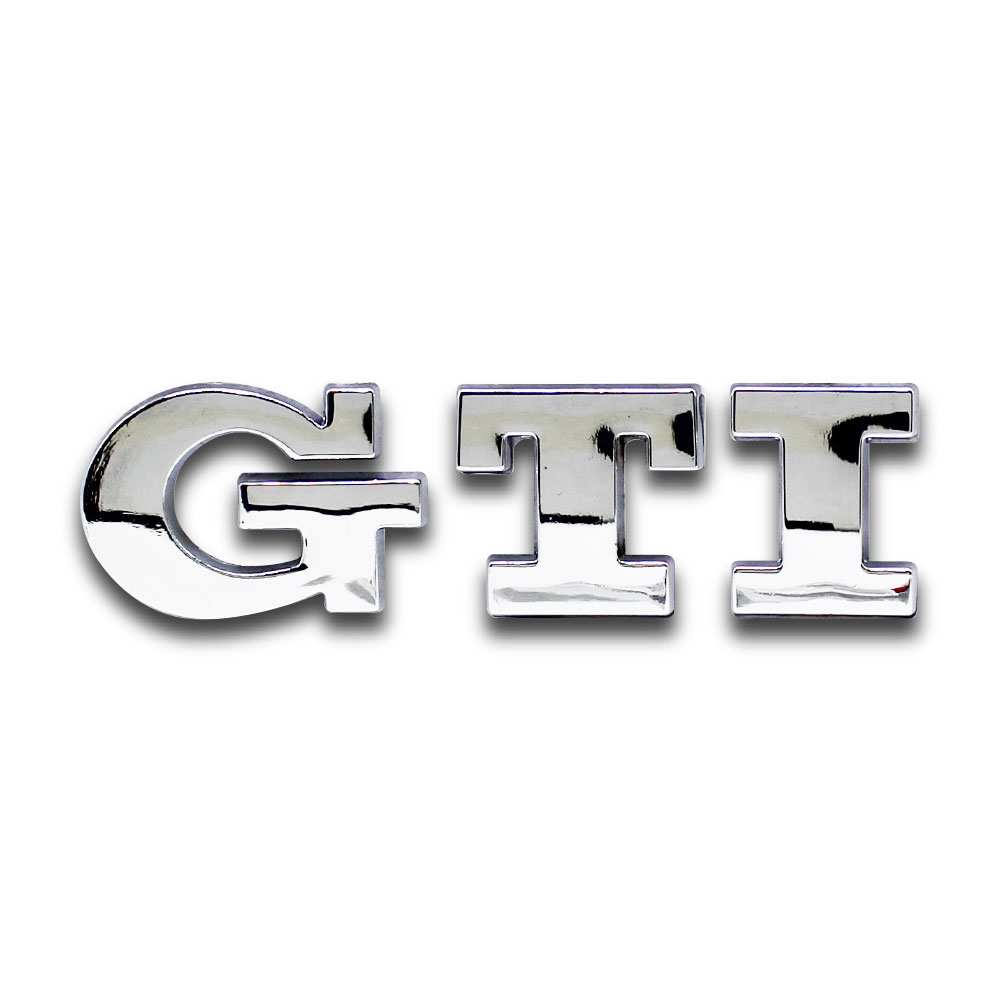 GTI STICK ON BOOT BADGE CHROME 80MM-CHR-GTIBB3