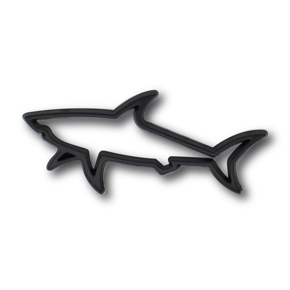 PAUL AND SHARK CUT OUT BADGE BLACK-CHR-PAULBK