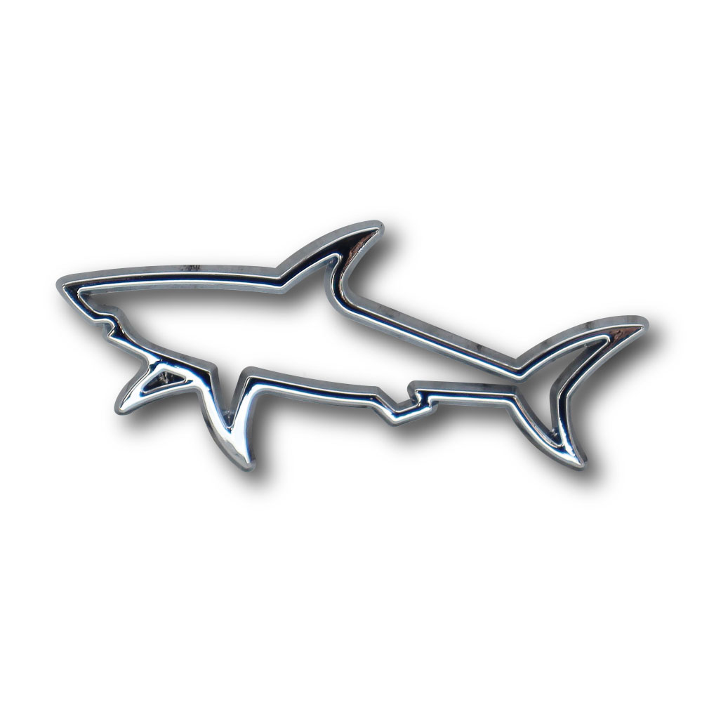 PAUL AND SHARK CUT OUT BADGE CHROME-CHR-PAUL