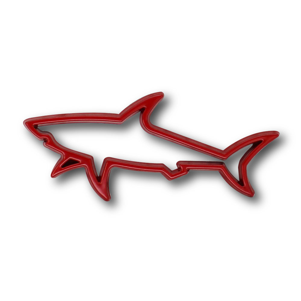 PAUL AND SHARK CUT OUT BADGE RED-CHR-PAULRED