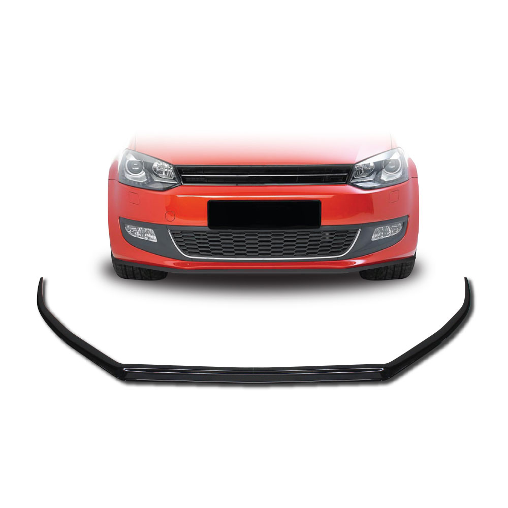 POLO 6 BLADE THIN FRONT LIP SPOILER 2 PIECE GLOSS BLACK-PFSP9FPNEW