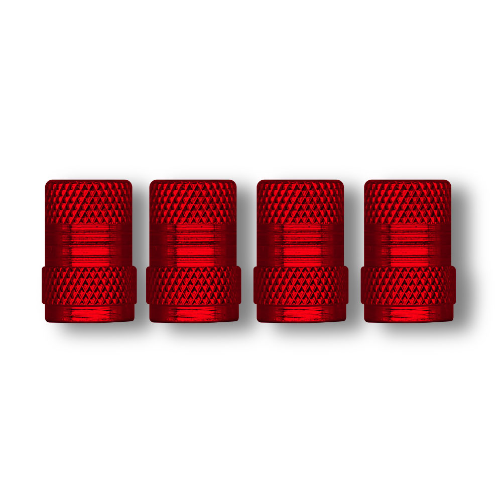 SPORTS VALVE CAPS RED-VCAP+KEY2-RED