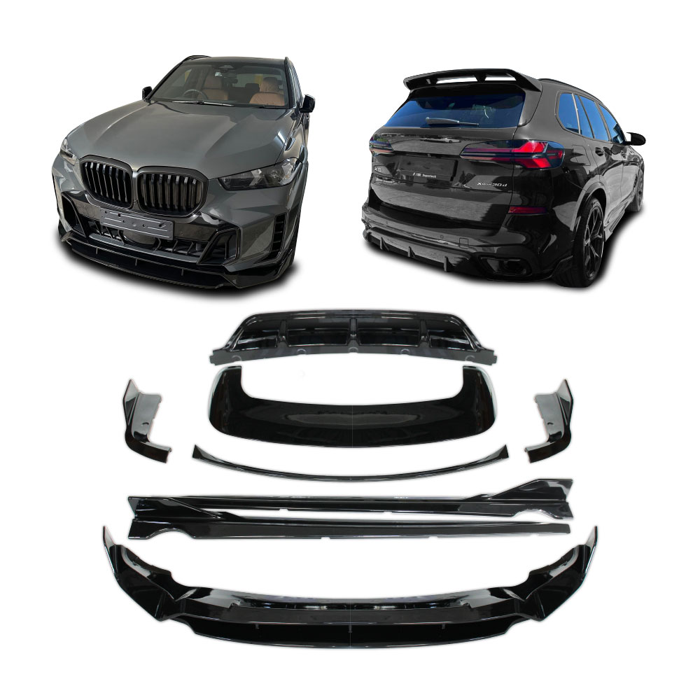 BMW X5 G05 2023 LCI FACELIFT WARRIOR BIG WING BODY KIT 8 PIECE GLOSS BLACK-BMWX5G05LCI