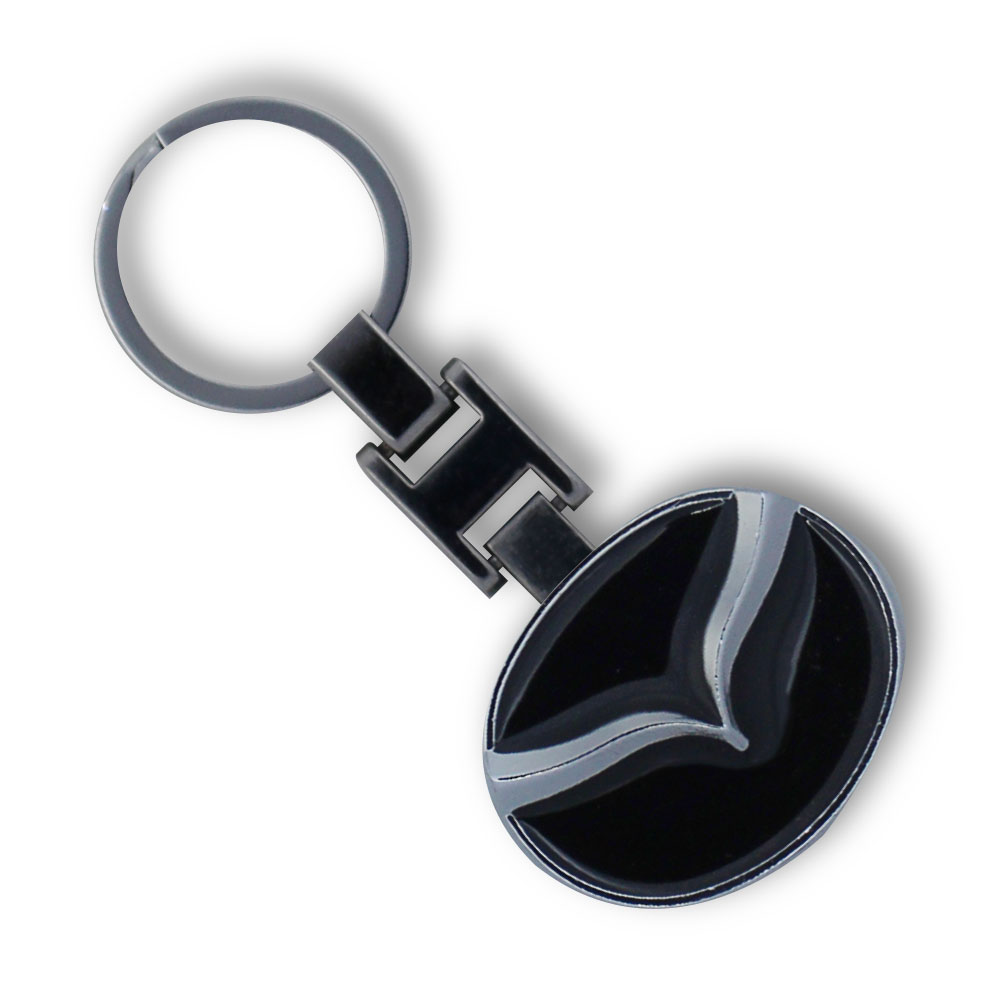 MAZDA METAL SWATCH KEY RING BLACK-KEY1MAZ