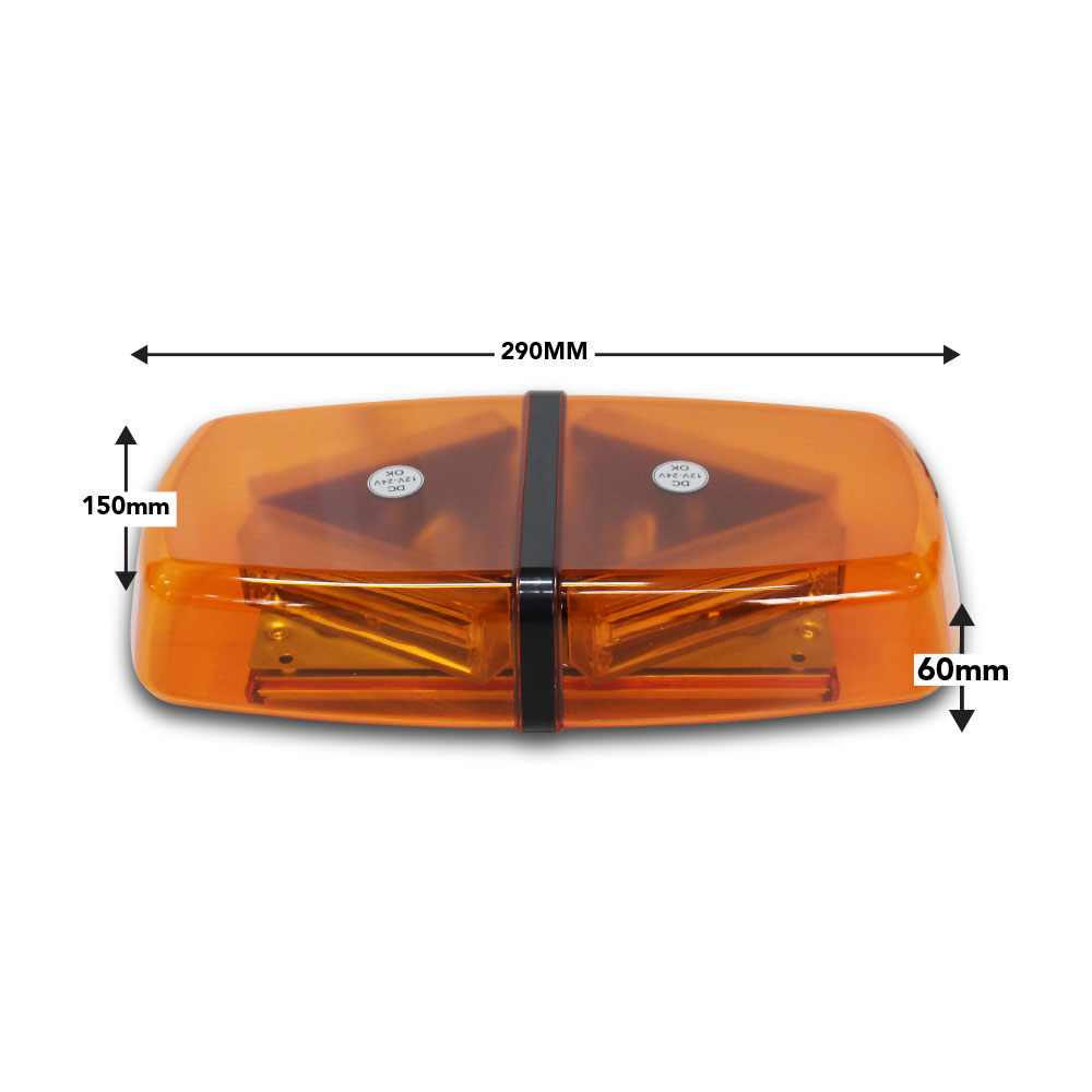 ROOF TOP RECTANGLE COB STROBE EMERGENCY LIGHT ORANGE-STROBE52043C-Y